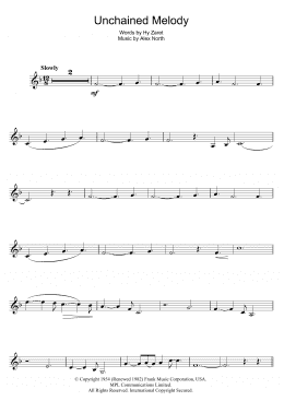 page one of Unchained Melody (Clarinet Solo)