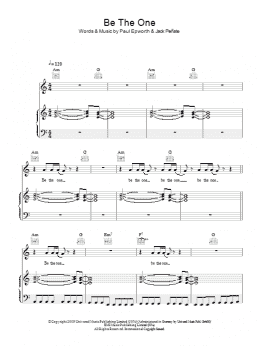 page one of Be The One (Piano, Vocal & Guitar Chords)