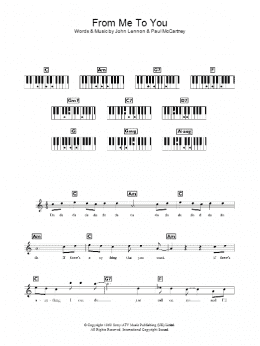page one of From Me To You (Piano Chords/Lyrics)