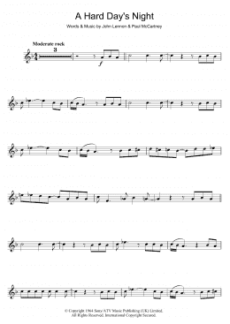 page one of A Hard Day's Night (Violin Solo)