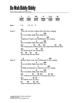 page one of Do Wah Diddy Diddy (Guitar Chords/Lyrics)