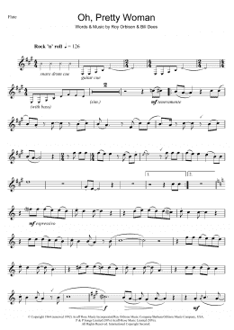 page one of Oh, Pretty Woman (Flute Solo)