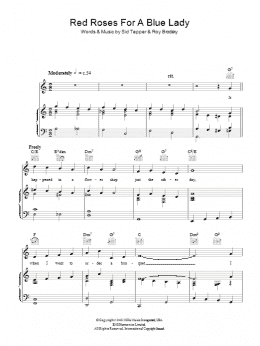 page one of Red Roses For A Blue Lady (Piano, Vocal & Guitar Chords)