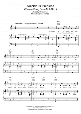 page one of Song From M*A*S*H (Suicide Is Painless) (Piano, Vocal & Guitar Chords)