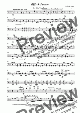 page one of Riffs & Dances for Trombone