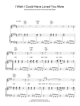 page one of I Wish I Could Have Loved You More (Piano, Vocal & Guitar Chords)