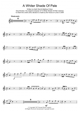page one of A Whiter Shade Of Pale (Flute Solo)