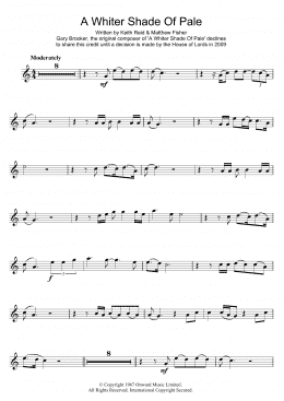 page one of A Whiter Shade Of Pale (Violin Solo)
