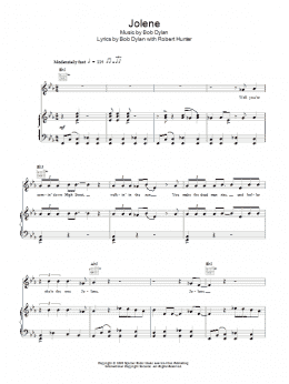 page one of Jolene (Piano, Vocal & Guitar Chords)