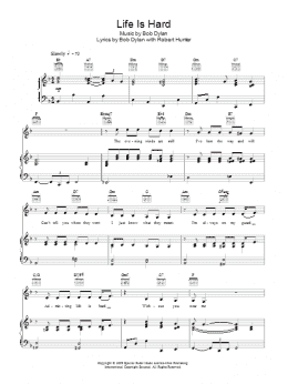 page one of Life Is Hard (Piano, Vocal & Guitar Chords)