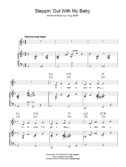 page one of Steppin' Out With My Baby (Piano, Vocal & Guitar Chords)