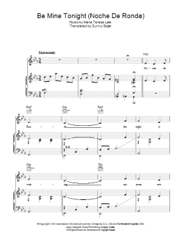 page one of Be Mine Tonight (Noche De Ronda) (Piano, Vocal & Guitar Chords)