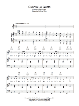 page one of Cuanto Le Gusta (Piano, Vocal & Guitar Chords)