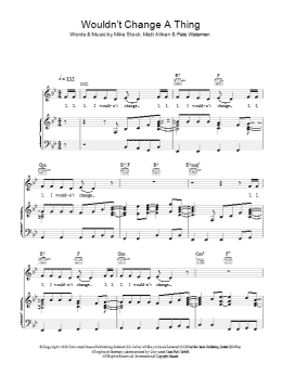 page one of Wouldn't Change A Thing (Piano, Vocal & Guitar Chords)