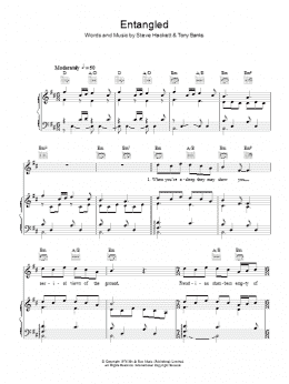 page one of Entangled (Piano, Vocal & Guitar Chords)