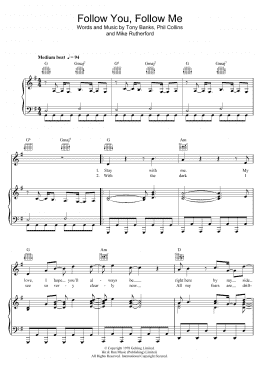 page one of Follow You, Follow Me (Piano, Vocal & Guitar Chords)