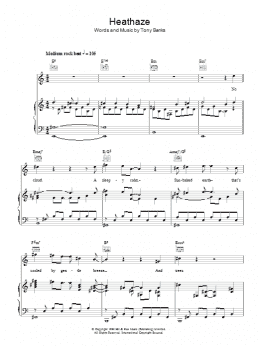 page one of Heathaze (Piano, Vocal & Guitar Chords)
