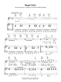 page one of Illegal Alien (Piano, Vocal & Guitar Chords)