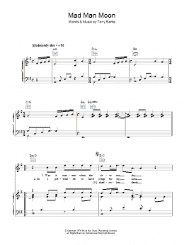 page one of Mad Man Moon (Piano, Vocal & Guitar Chords)