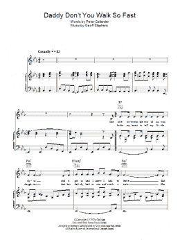 page one of Daddy Don't You Walk So Fast (Piano, Vocal & Guitar Chords)