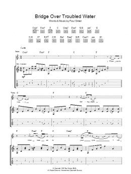 page one of Bridge Over Troubled Water (Guitar Tab)