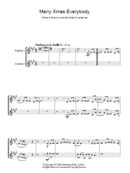 page one of Merry Xmas Everybody (Clarinet Duet)