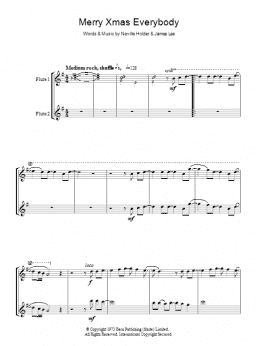 page one of Merry Xmas Everybody (Flute Duet)