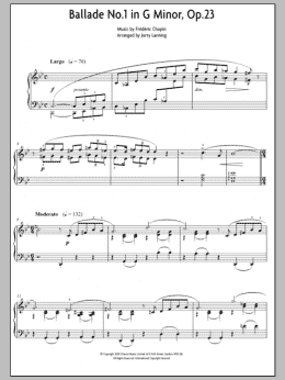 page one of Ballade No. 1 In G Minor, Op.23 (Excerpts) (arr. Jerry Lanning) (Piano Solo)