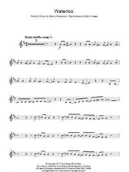 page one of Waterloo (Lead Sheet / Fake Book)