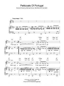 page one of Petticoats Of Portugal (Rapariga Do Portugal) (Piano, Vocal & Guitar Chords)