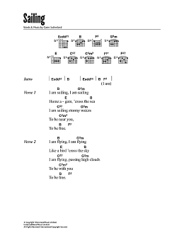 page one of Sailing (Guitar Chords/Lyrics)