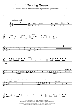 page one of Dancing Queen (Flute Solo)
