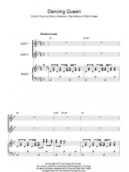 page one of Dancing Queen (arr. Rick Hein) (2-Part Choir)