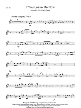 page one of If You Leave Me Now (Lead Sheet / Fake Book)
