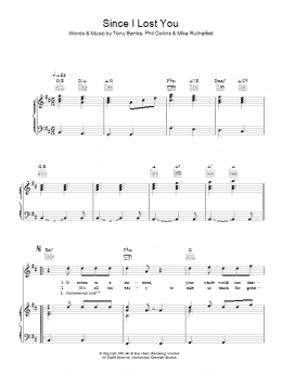 page one of Since I Lost You (Piano, Vocal & Guitar Chords)
