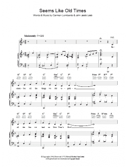 page one of Seems Like Old Times (Piano, Vocal & Guitar Chords)