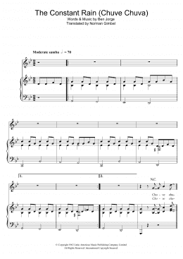 page one of The Constant Rain (Chove Chuva) (Piano, Vocal & Guitar Chords)