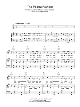 page one of The Peanut Vendor (Piano, Vocal & Guitar Chords)