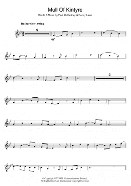 page one of Mull Of Kintyre (Flute Solo)