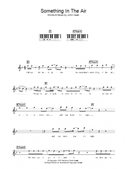 page one of Something In The Air (Piano Chords/Lyrics)