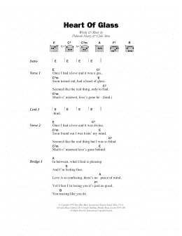 page one of Heart Of Glass (Guitar Chords/Lyrics)