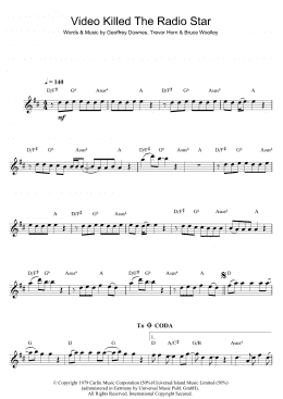 page one of Video Killed The Radio Star (Flute Solo)