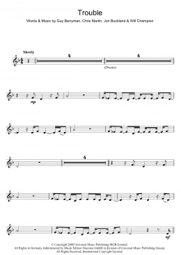 page one of Trouble (Clarinet Solo)