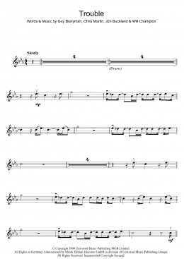 page one of Trouble (Violin Solo)