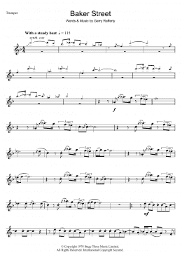 page one of Baker Street (Trumpet Solo)