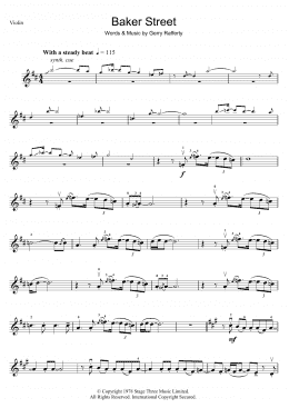 page one of Baker Street (Violin Solo)
