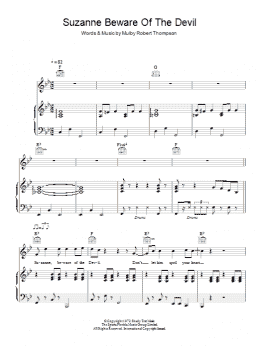 page one of Suzanne Beware Of The Devil (Piano, Vocal & Guitar Chords)