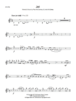page one of Jet (Lead Sheet / Fake Book)
