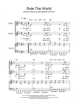 page one of Rule The World (arr. Rick Hein) (2-Part Choir)