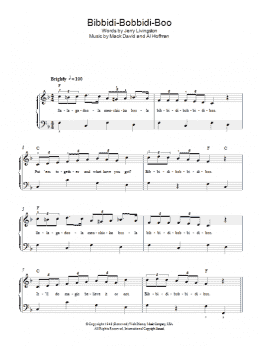 page one of Bibbidi-Bobbidi-Boo (The Magic Song) (from Cinderella) (Easy Piano)